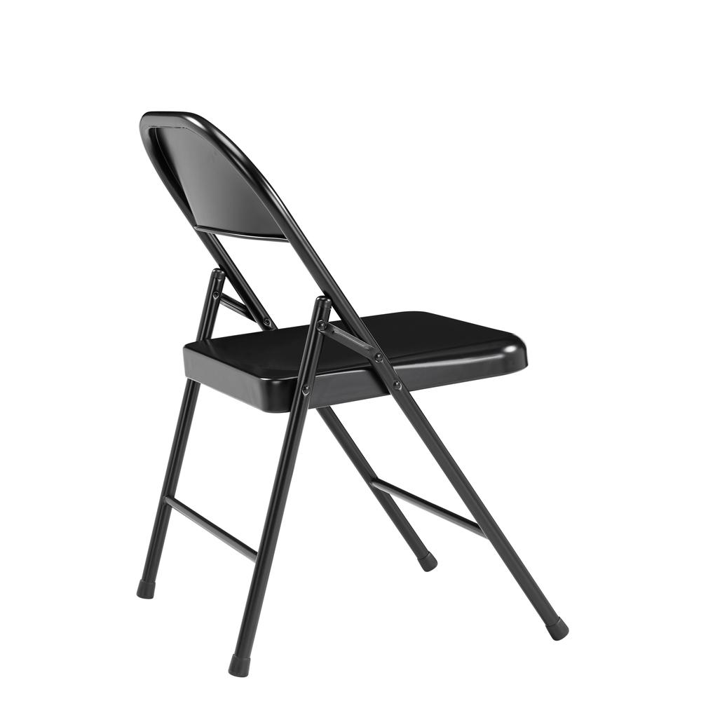 Commercialine® All-Steel Folding Chair, Black (Pack of 4)