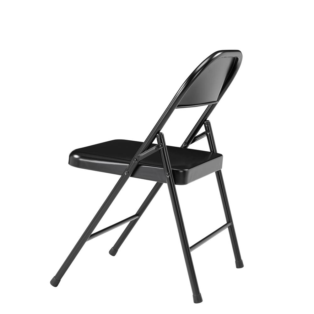 Commercialine® All-Steel Folding Chair, Black (Pack of 4)