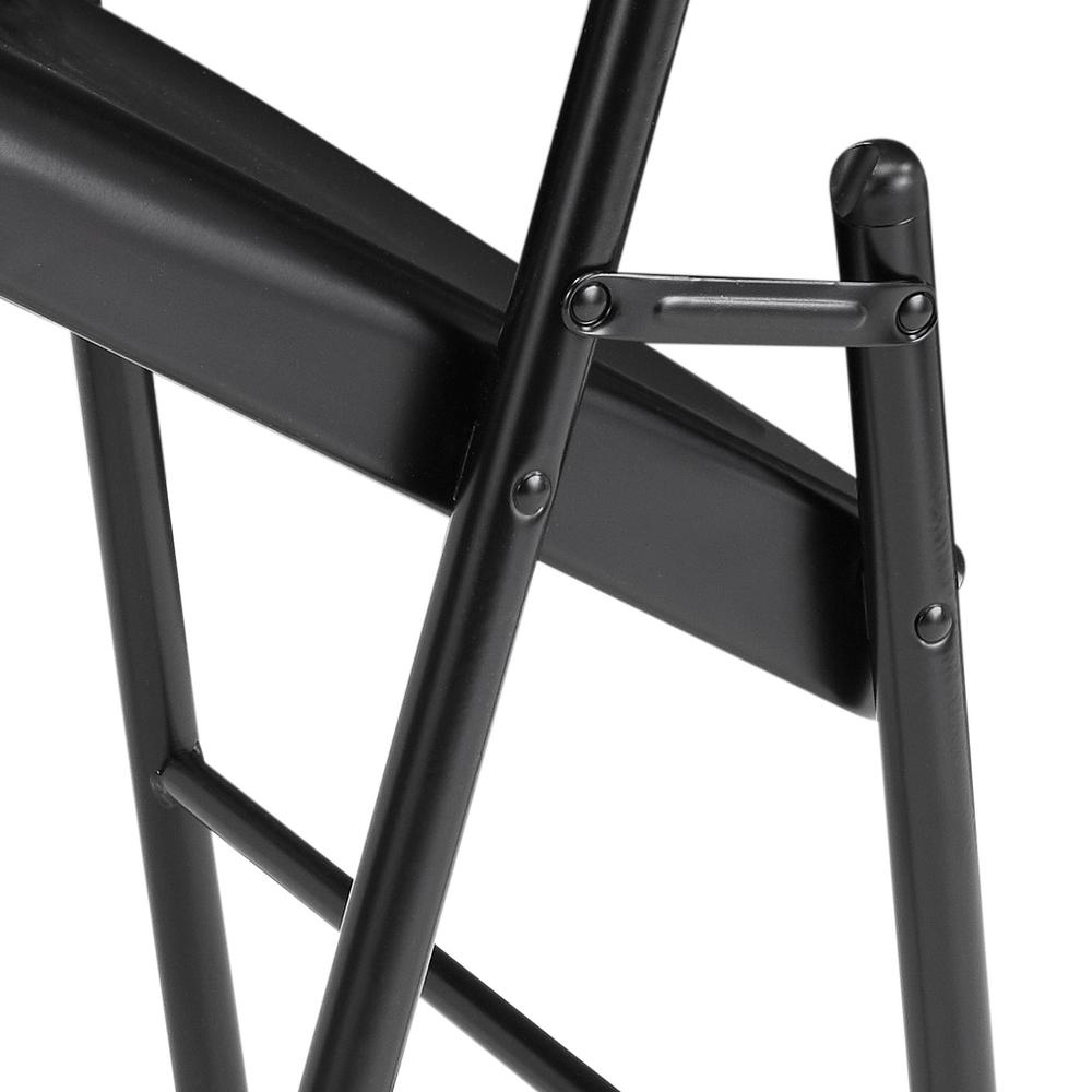 Commercialine® All-Steel Folding Chair, Black (Pack of 4)