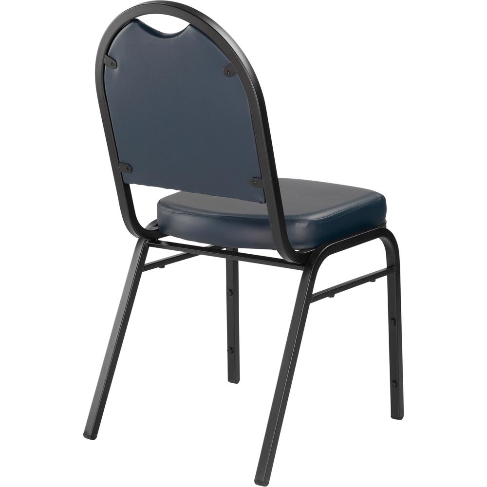 NPS® 9200 Series Premium Vinyl Upholstered Stack Chair, Midnight Blue Seat/ Black Sandtex Frame