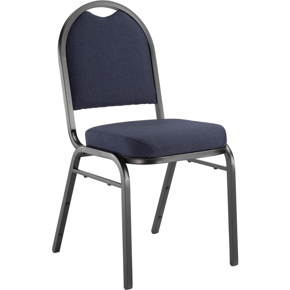 NPS® 9200 Series Premium Fabric Upholstered Stack Chair, Midnight Blue Seat/ Black Sandtex Frame