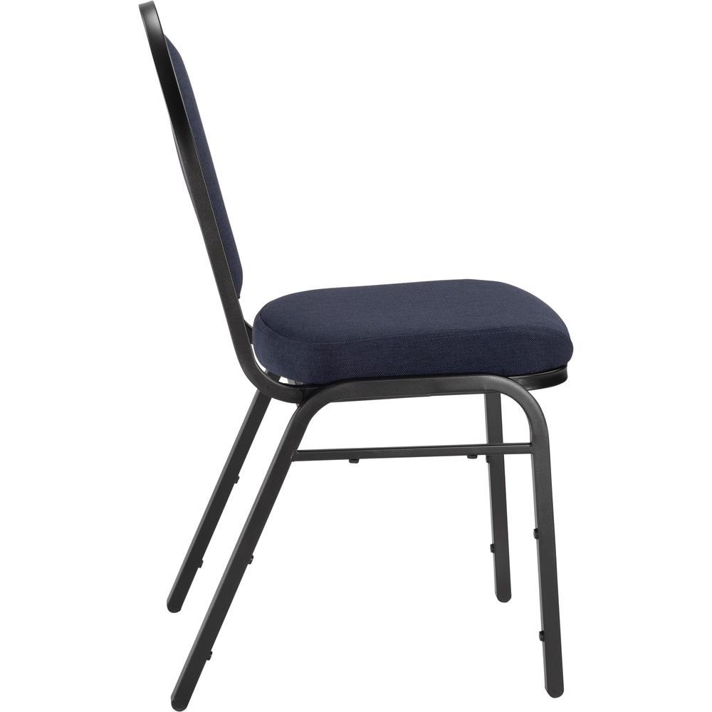NPS® 9200 Series Premium Fabric Upholstered Stack Chair, Midnight Blue Seat/ Black Sandtex Frame