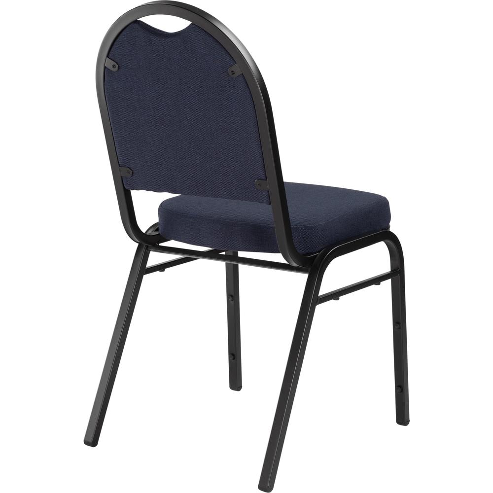 NPS® 9200 Series Premium Fabric Upholstered Stack Chair, Midnight Blue Seat/ Black Sandtex Frame