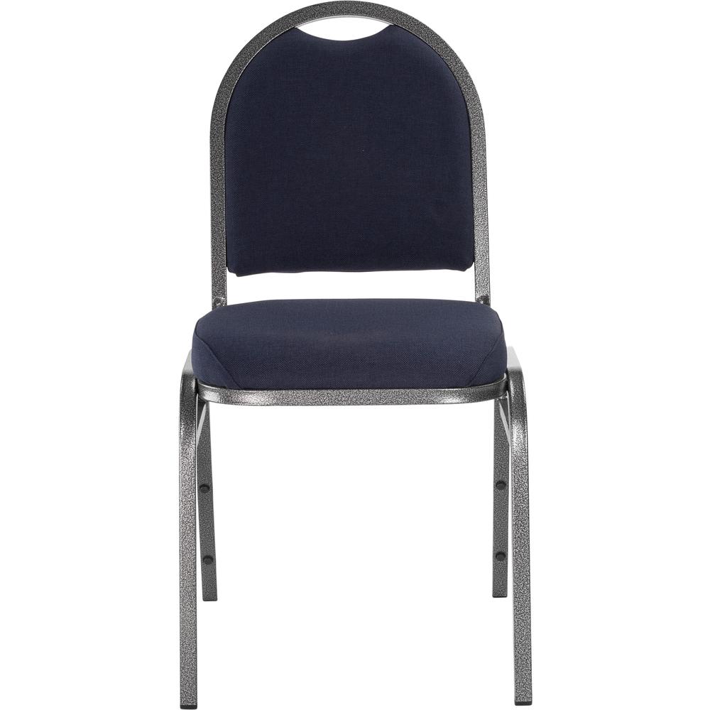 NPS® 9200 Series Premium Fabric Upholstered Stack Chair, Midnight Blue Seat/ Silvervein Frame