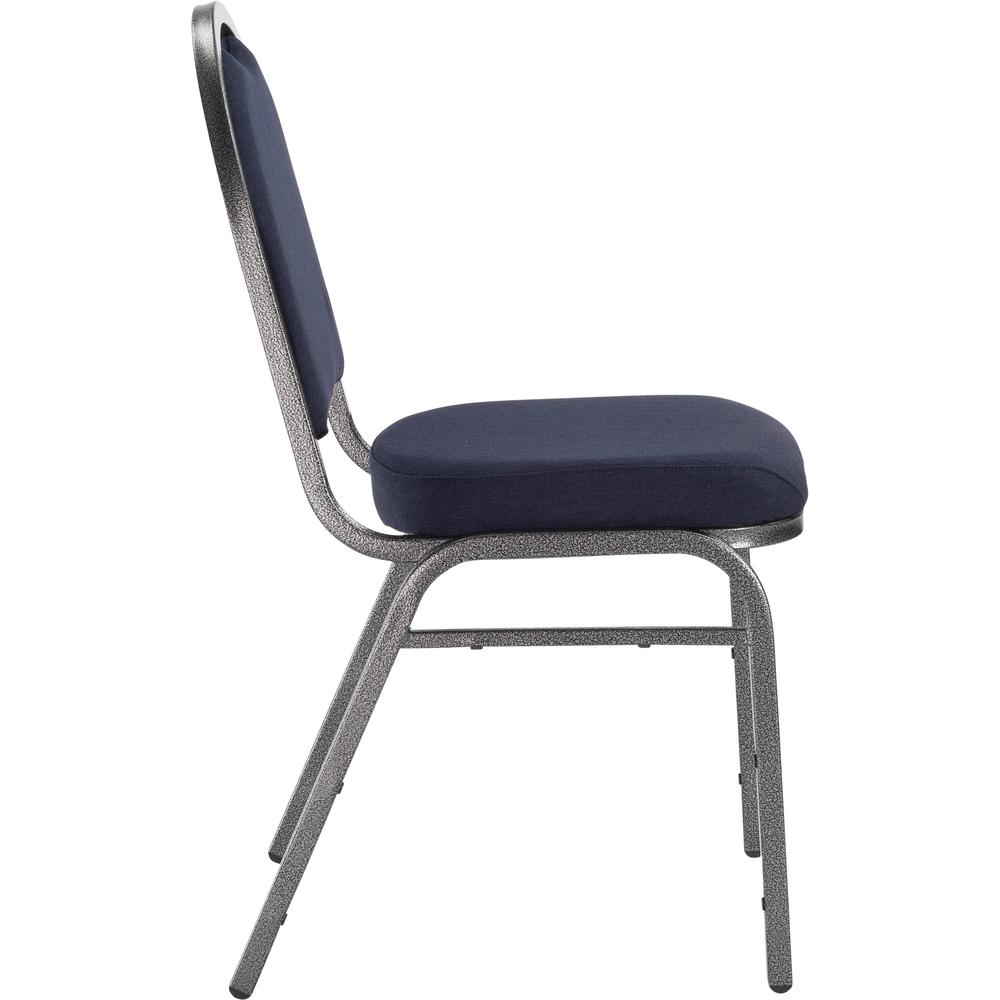 NPS® 9200 Series Premium Fabric Upholstered Stack Chair, Midnight Blue Seat/ Silvervein Frame