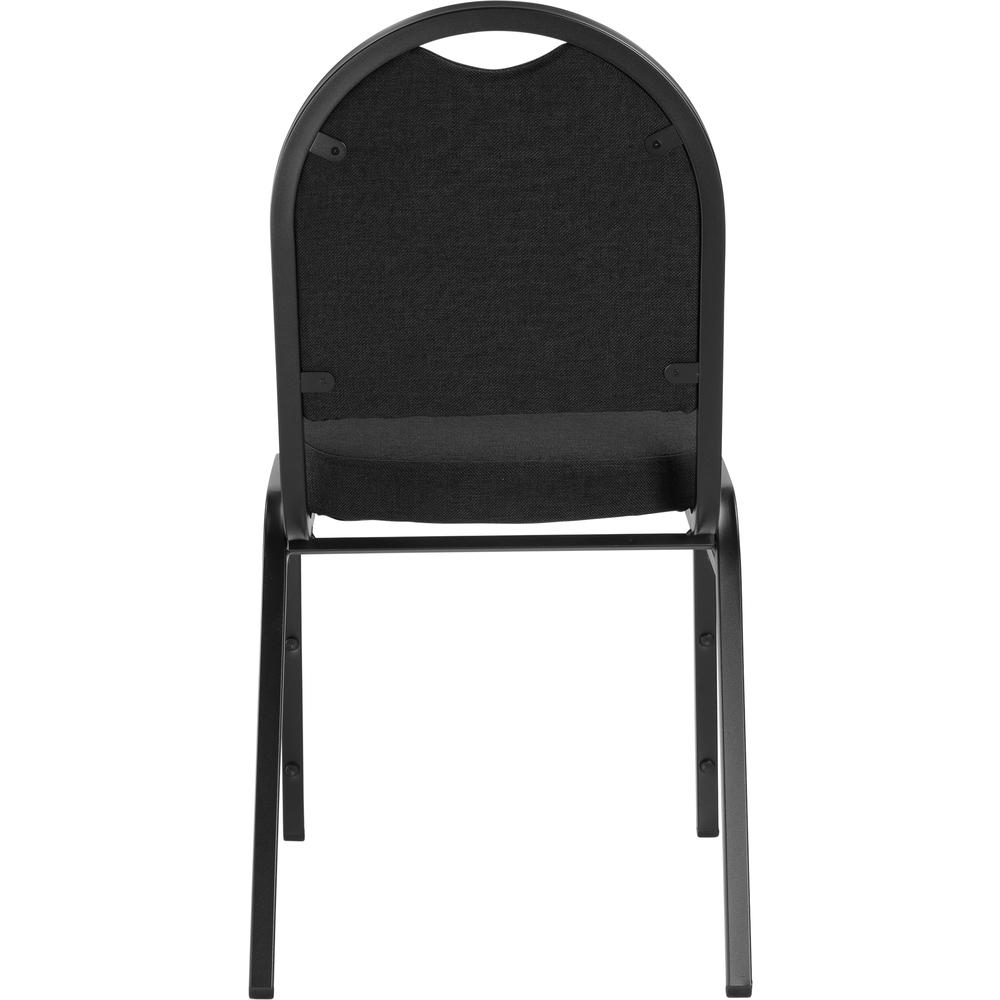 NPS® 9200 Series Premium Fabric Upholstered Stack Chair, Ebony Black Seat/ Black Sandtex Frame