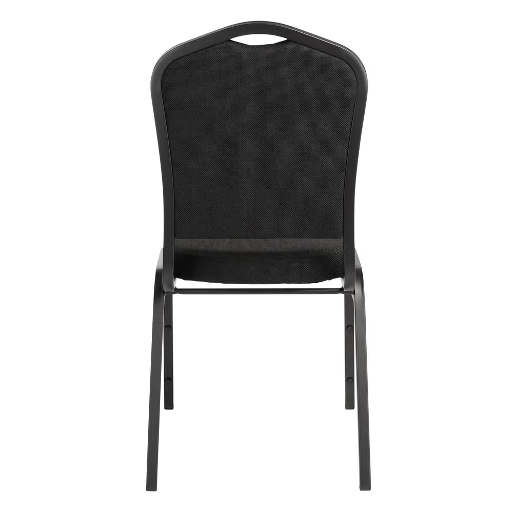 NPS® 9300 Series Deluxe Fabric Upholstered Stack Chair, Ebony Black Seat/Black Sandtex Frame