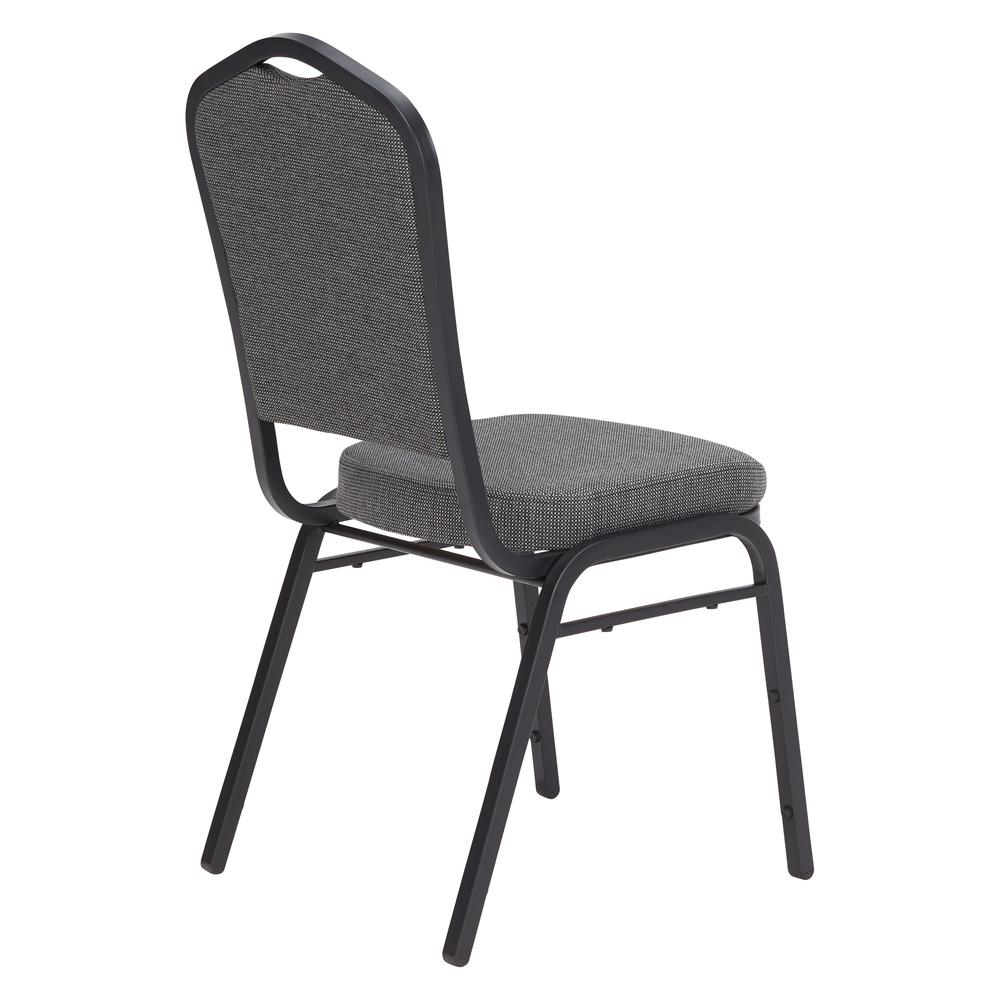 NPS® 9300 Series Deluxe Fabric Upholstered Stack Chair, Natural Greystone Seat/Black Sandtex Frame