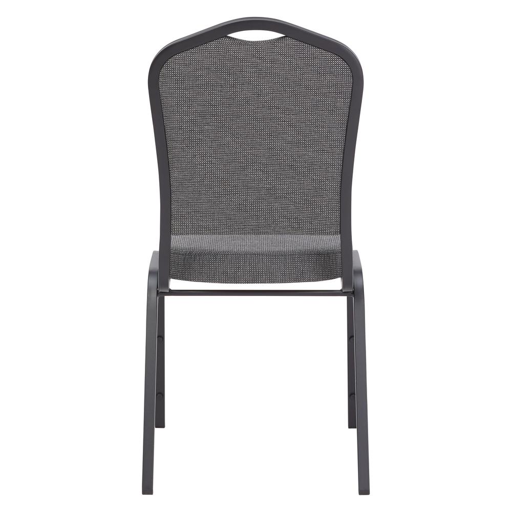 NPS® 9300 Series Deluxe Fabric Upholstered Stack Chair, Natural Greystone Seat/Black Sandtex Frame