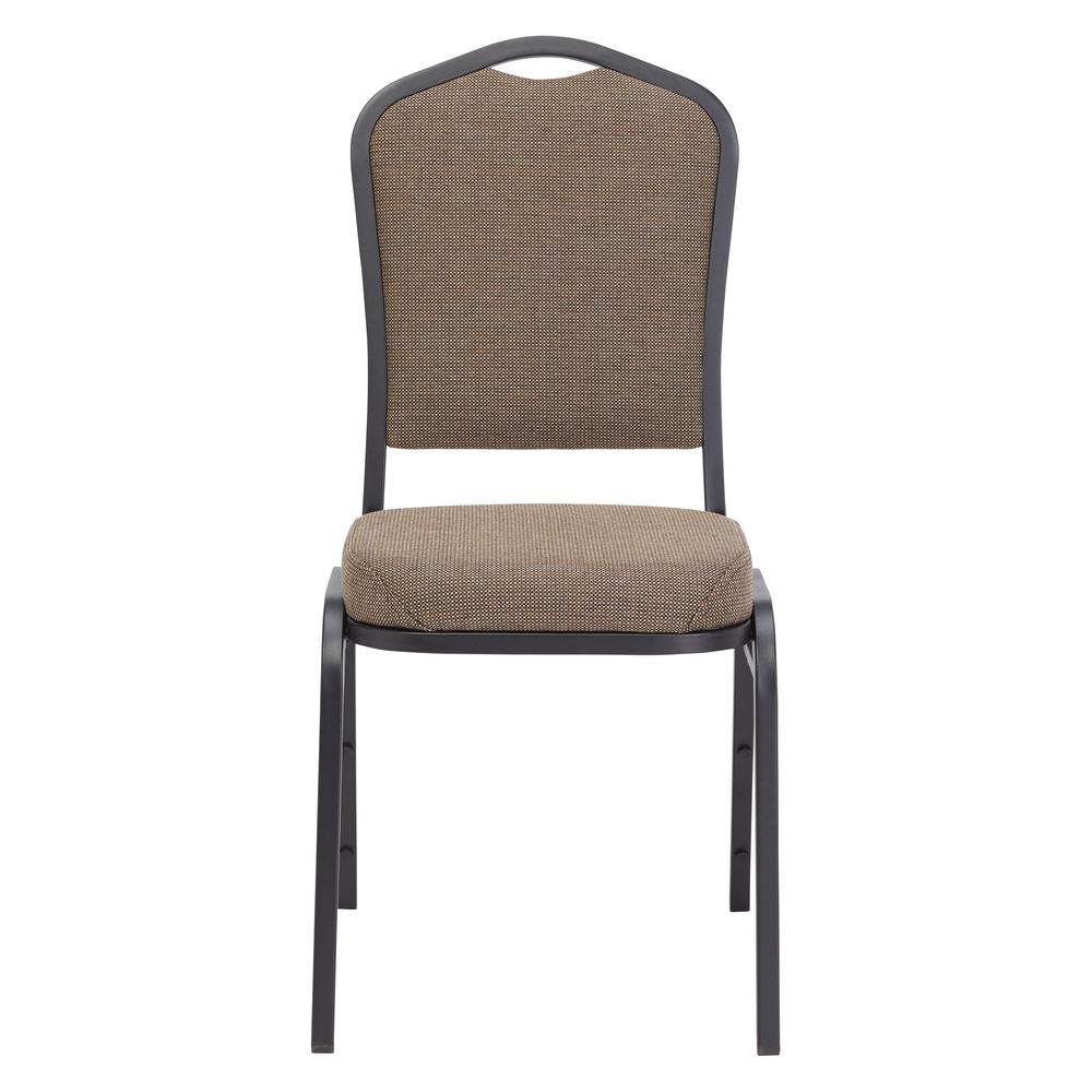 NPS® 9300 Series Deluxe Fabric Upholstered Stack Chair, Natural Taupe Seat/Black Sandtex Frame