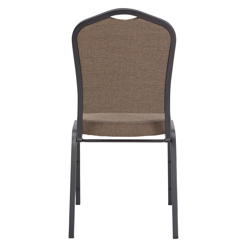 NPS® 9300 Series Deluxe Fabric Upholstered Stack Chair, Natural Taupe Seat/Black Sandtex Frame