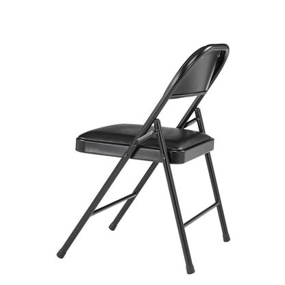 Commercialine® Vinyl Padded Steel Folding Chair, Black (Pack of 4)