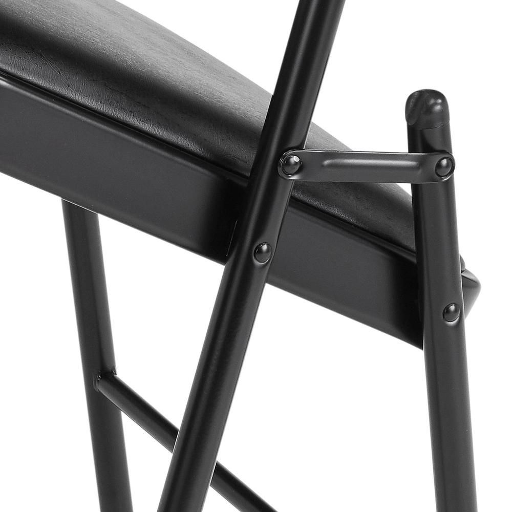 Commercialine® Vinyl Padded Steel Folding Chair, Black (Pack of 4)