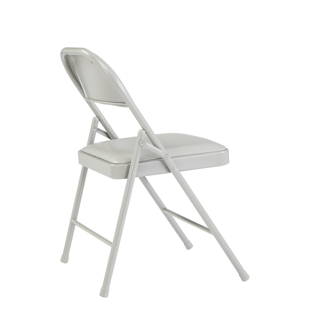 Commercialine® Vinyl Padded Steel Folding Chair, Grey (Pack of 4)