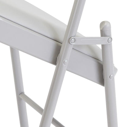 Commercialine® Vinyl Padded Steel Folding Chair, Grey (Pack of 4)