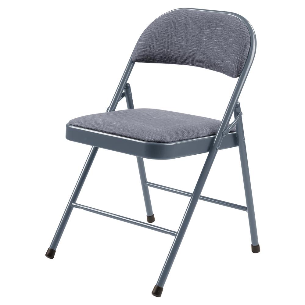Commercialine® 900 Series Fabric Padded Folding Chair, Star Trail Blue (Pack of 4)