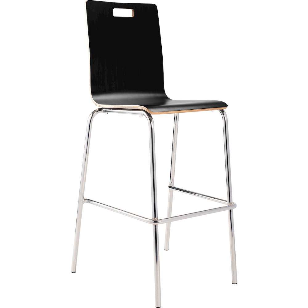 Bushwick Bentwood Stool, Black