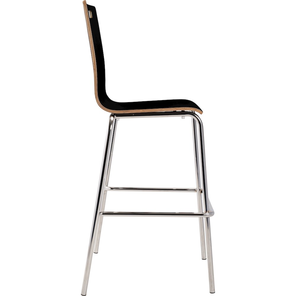 Bushwick Bentwood Stool, Black