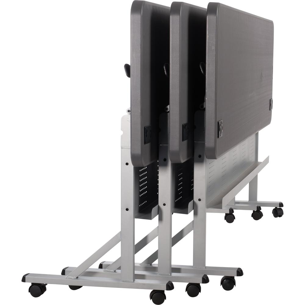 NPS® 24" x 72" Flip-N-Store Training Table, Charcoal Slate
