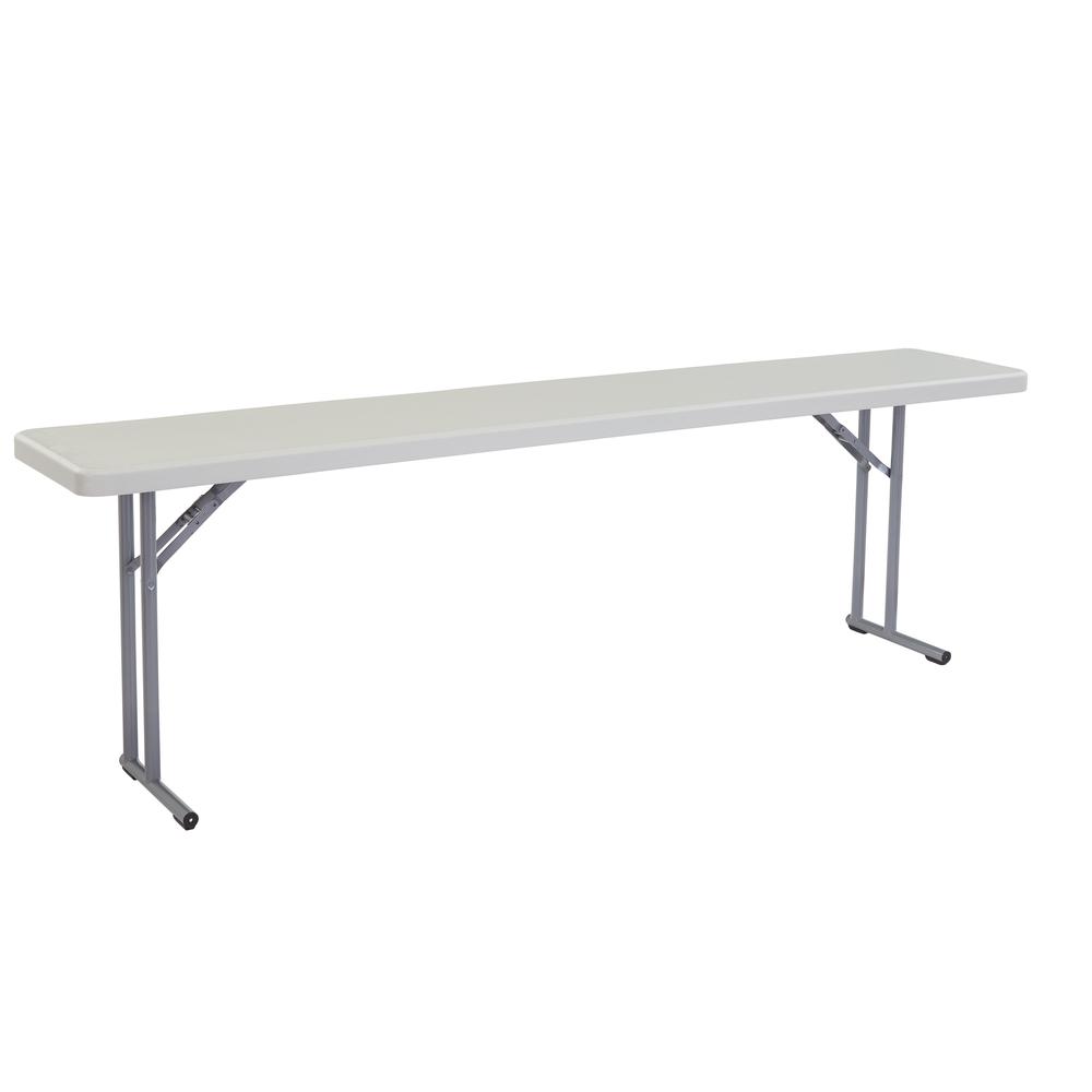 NPS® 18" x 96" Heavy Duty Seminar Folding Table, Speckled Grey