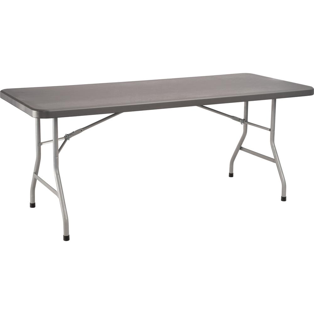 NPS® 30" x 72" Heavy Duty Folding Table, Charcoal Slate