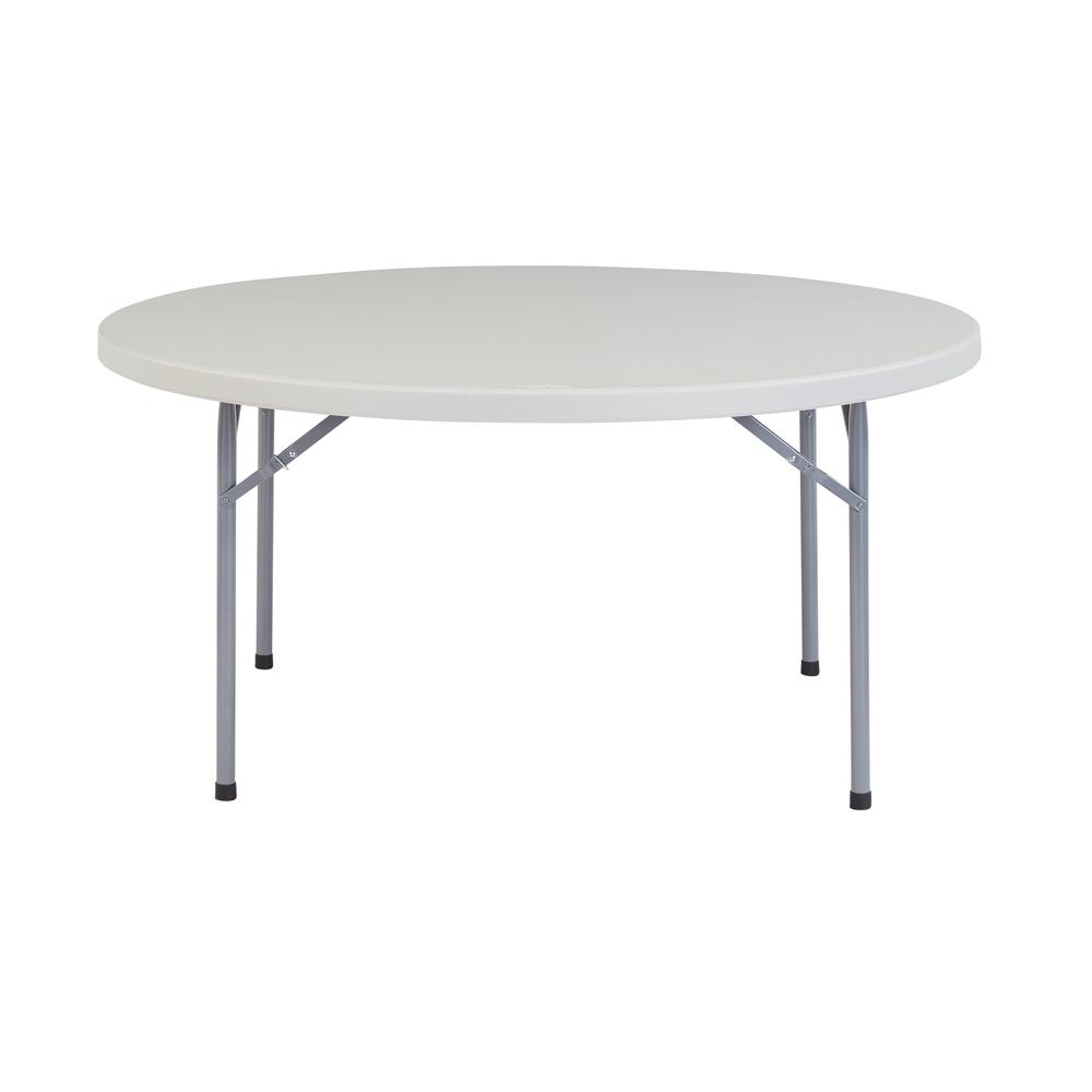 NPS® 60" Heavy Duty Round Folding Table, Speckled Grey
