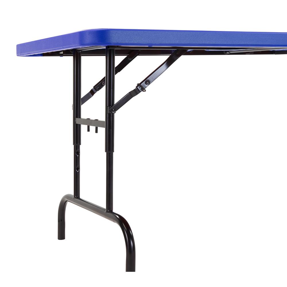 NPS® 30" x 72" Height Adjustable Heavy Duty Folding Table, Blue