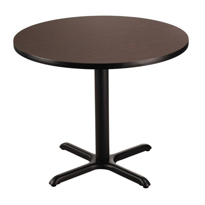 NPS® Café Table, 36" Round, "X" Base, 30" Height, Particleboard Core/T-Mold