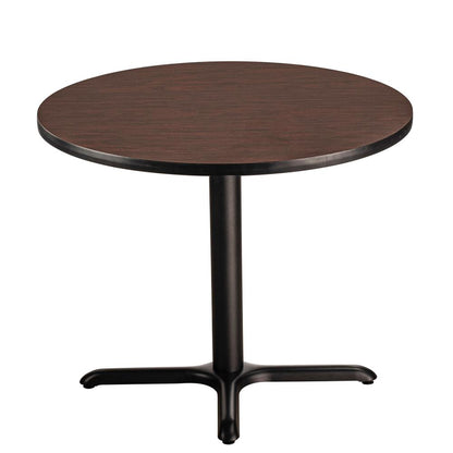 NPS® Café Table, 36" Round, "X" Base, 30" Height, Particleboard Core/T-Mold