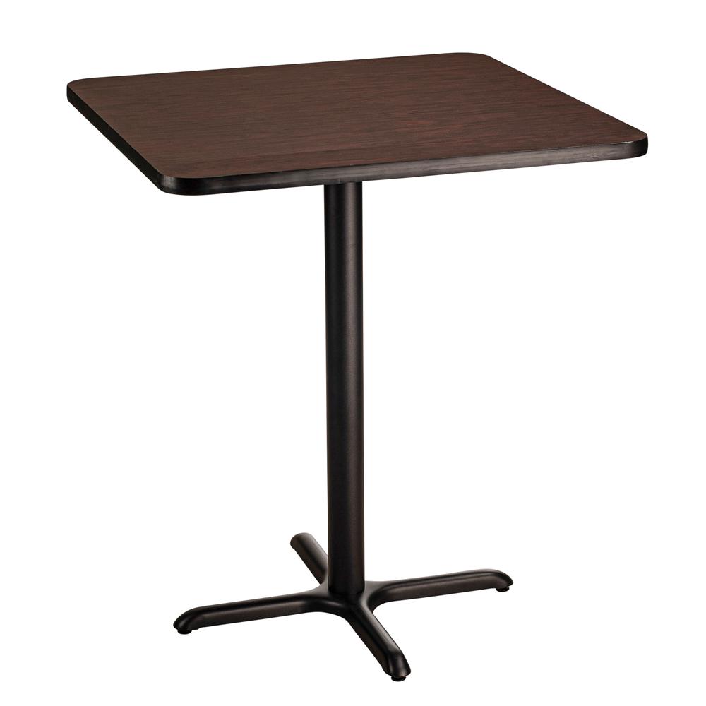 NPS® Café Table, 36" Square, "X" Base, 42" Height, Particleboard Core/T-Mold