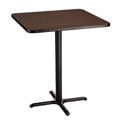 NPS® Café Table, 36" Square, "X" Base, 42" Height, Particleboard Core/T-Mold