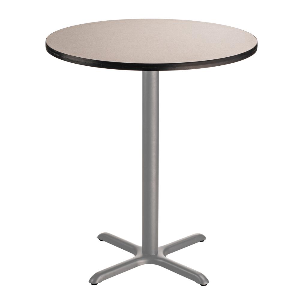 NPS® Café Table, 36" Round, X Base, 42" Height, Particleboard Core/T-Mold