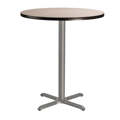 NPS® Café Table, 36" Round, X Base, 42" Height, Particleboard Core/T-Mold