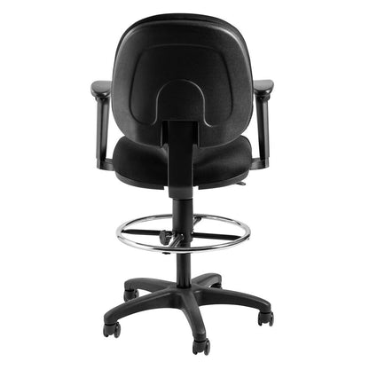 NPS® Comfort Task Stool with Arms, 24.5"-34.5" Height