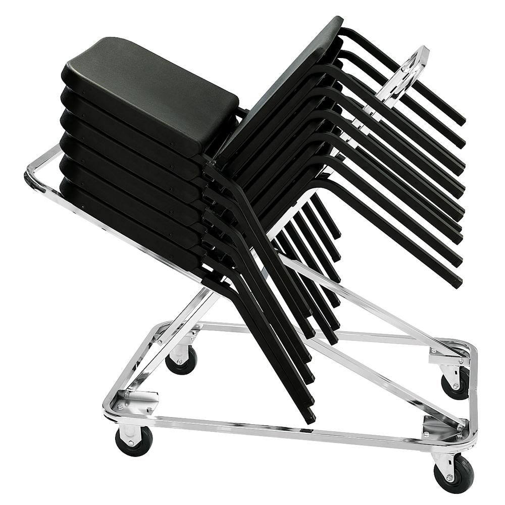 Dolly for 8200 Series Melody Chairs – Heavy-Duty Steel Chair Dolly with Chrome Frame, Hard Rubber Casters, Holds Up to 18 Chairs, 332 lbs Capacity