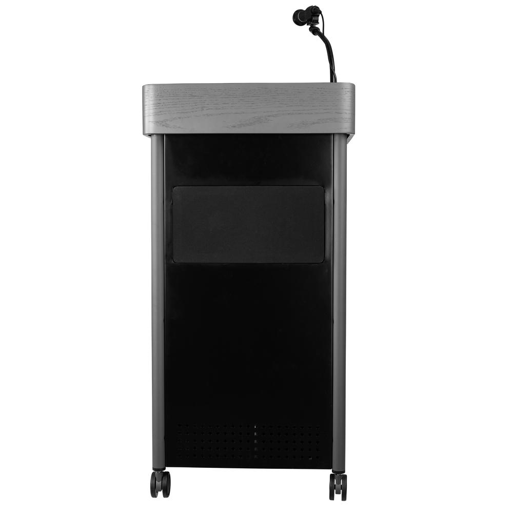 Oklahoma Sound® Greystone Lectern with Sound, Charcoal