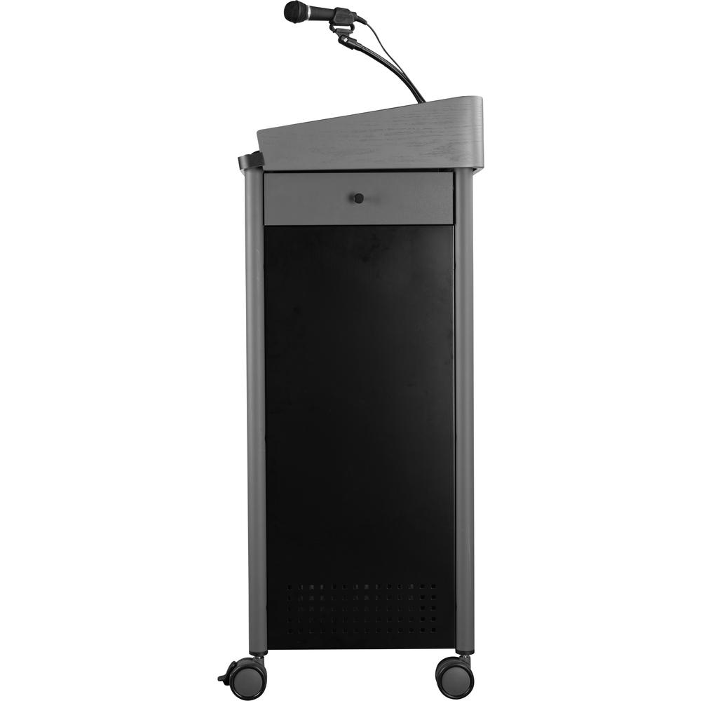 Oklahoma Sound® Greystone Lectern with Sound, Charcoal