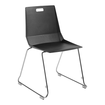 NPS® LūvraFlex Chair, Poly Back/Seat, Black