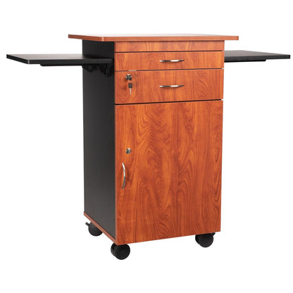 Oklahoma Sound® Multimedia Cart, Cherry/Black
