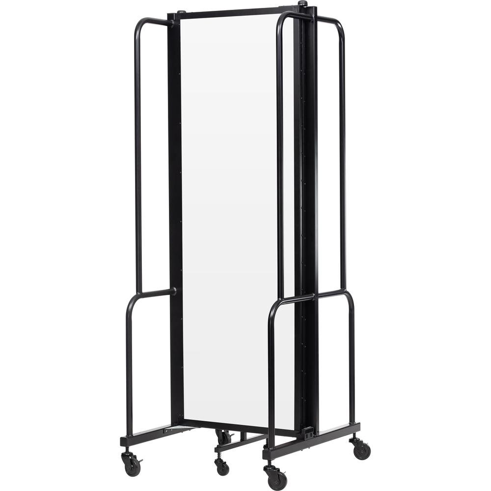 NPS® Room Divider, 6' Height, 3 Sections, Clear Acrylic Panels