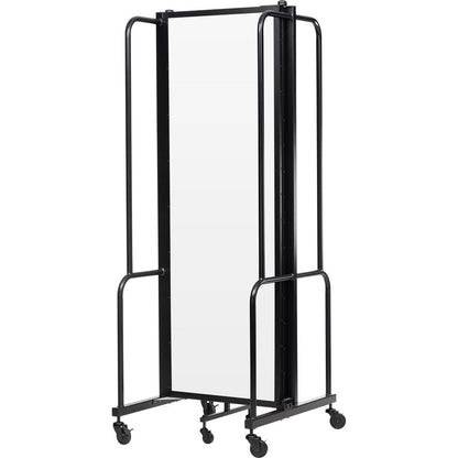 NPS® Room Divider, 6' Height, 3 Sections, Clear Acrylic Panels