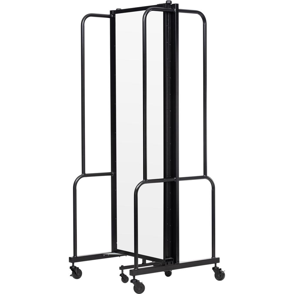 NPS® Room Divider, 6' Height, 3 Sections, Clear Acrylic Panels