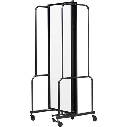NPS® Room Divider, 6' Height, 3 Sections, Clear Acrylic Panels