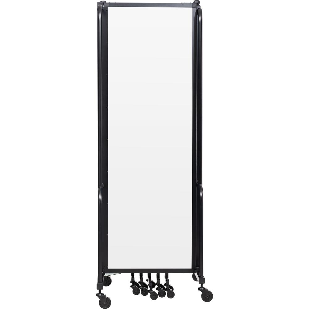 NPS® Room Divider, 6' Height, 7 Sections, Clear Acrylic Panels