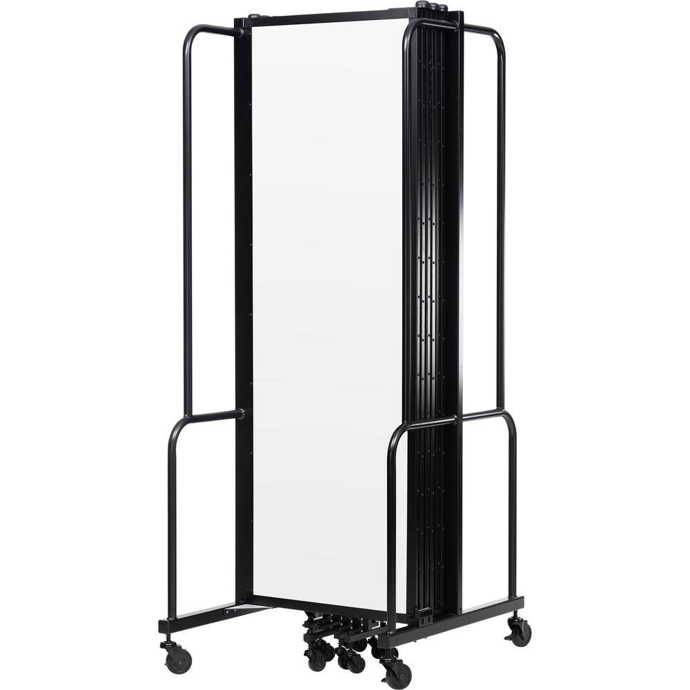 NPS® Room Divider, 6' Height, 7 Sections, Clear Acrylic Panels