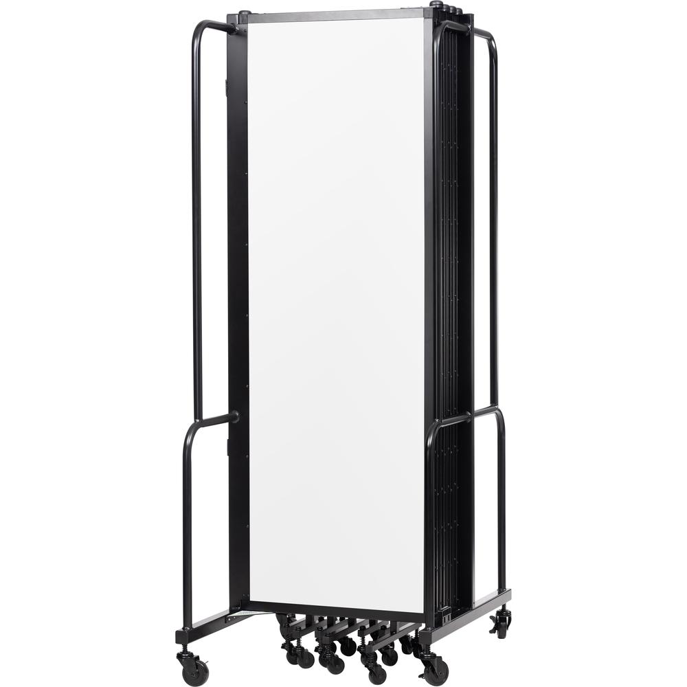 NPS® Room Divider, 6' Height, 9 Sections, Clear Acrylic Panels