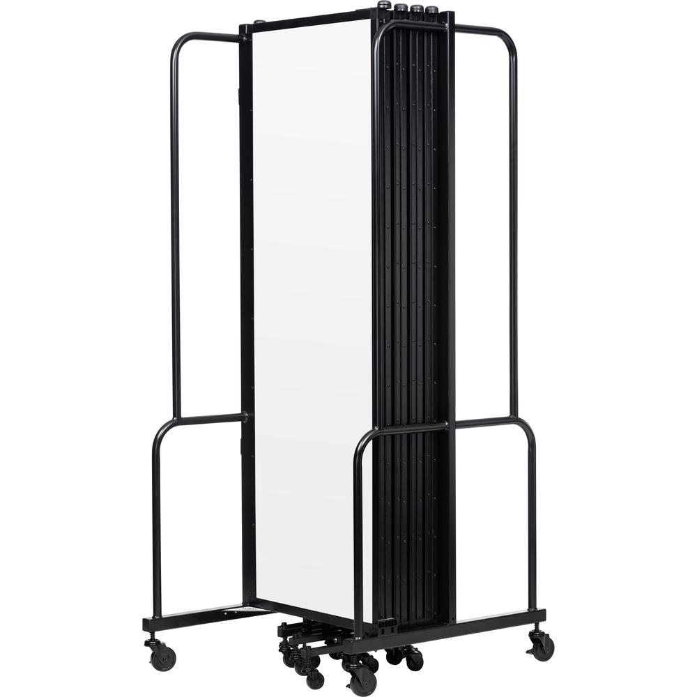 NPS® Room Divider, 6' Height, 9 Sections, Clear Acrylic Panels