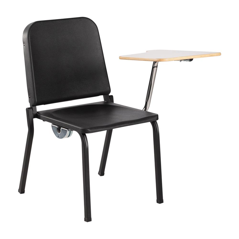 NPS® 8200 Series Melody Music Stack Chair With Left Tablet Arm, Black Chair and Grey Nebula Tablet Arm
