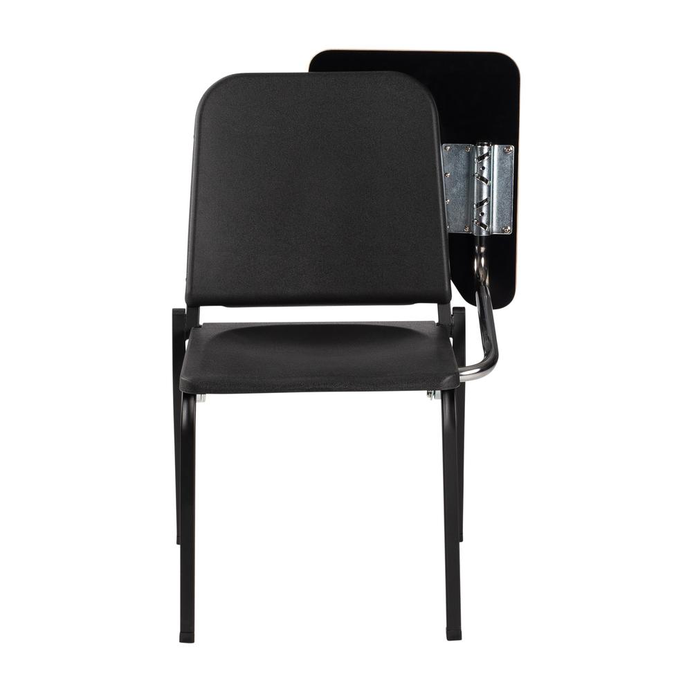 NPS® 8200 Series Melody Music Stack Chair With Left Tablet Arm, Black Chair and Grey Nebula Tablet Arm