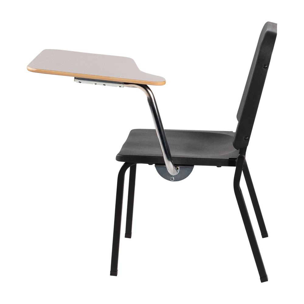 NPS® 8200 Series Melody Music Stack Chair With Left Tablet Arm, Black Chair and Grey Nebula Tablet Arm